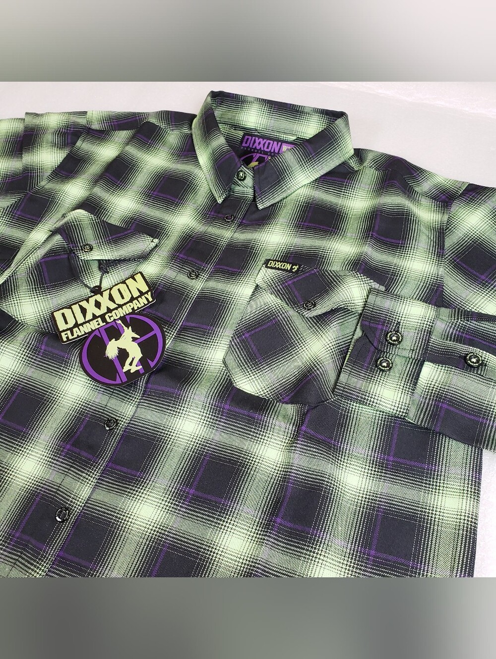 NWT Women's 2X 2XL Dixxon Dimebag Darrell Women's Glow In The Dark Flannel Shirt